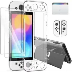DOBE Nintendo Switch OLED保護ケース保護フィルム1枚付き