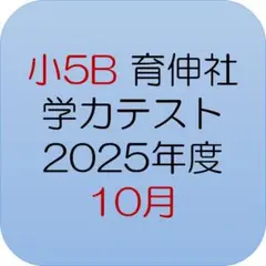 【最新／即日発送】小5B 育伸社 学力テスト 2025年度10月