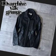 00s leather tracker jacket y2k 短丈 亜熱帯 退廃