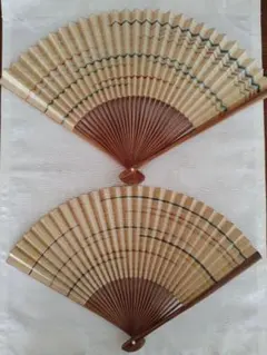 扇子 33.5cm 3本組 金両褄霞 飾り扇 飾舞扇 舞扇子 舞踊 着物 和装 