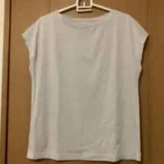 無印良品　婦人　天竺編み　フレンチスリーブTシャツ　ライトグレー　M