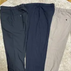 スラックス 3点セット 黒 紺 ベージュ