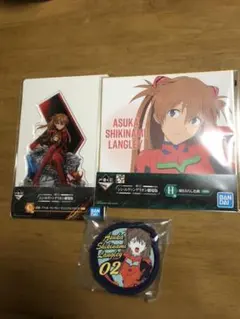 エヴァンゲリオン 一番くじ アスカ ビジュアルスタンド 色紙 ラバートレイ