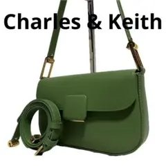 2WAY チャールズアンドキース アクセサリーポーチ 合皮 グリーン B42