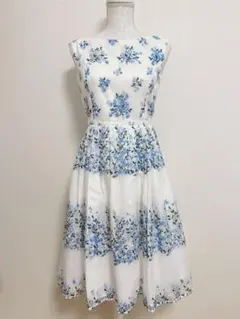 美品　TOCCA 受注生産　SPRING SIGN DRESS 花柄ワンピ 0
