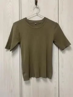 シールームリンTシャツ　リブニット　カーキのサムネイル