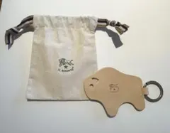 【新品未使用】IL BISONTE ノベルティレザー キーホルダー