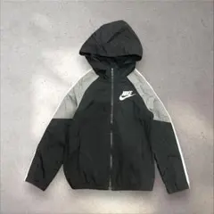 ナイキ キッズ ナイロンジャケット 120 130 ブラック フード付き 軽量