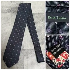 Paul smith ネクタイ　ドット柄　花柄　バラ　薔薇　総柄