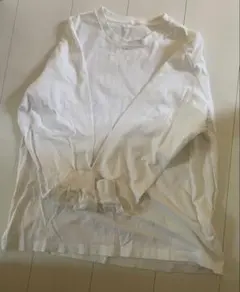 GU 白　Tシャツ　無地　長袖 綿100 ロンTのサムネイル