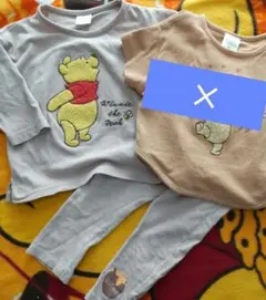 Winnie the Pooh ロンT ボトム 90 セット