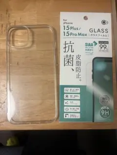 iPhone 15 Plus ソフトケース＆ガラスフィルムセット