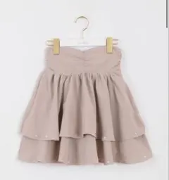 evelyn エブリン 裾ビジューフレアスカート ピンク