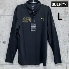 プーマゴルフ【L】 メダルプリントLSポロシャツ