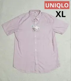 【新品タグ付き】UNIQLO 半袖ビジネスドライシャツ ピンク XLのサムネイル