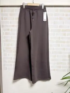 GU パフスウェットバギーパンツ ダークブラウン S