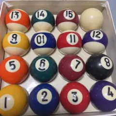 お部屋のインテリアに！ビリヤードボールセット 15個