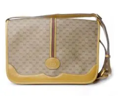 ぷ*！様 美品 GUCCI オールドグッチショルダーバック（キャメル）