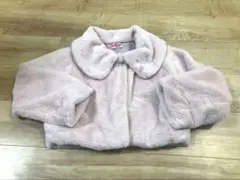 Riccaricca ピンク ファー　コート　アウター　リボン　ガーリー 140