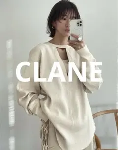 CLANE W FACE HEAVY RIB TOPS アイボリー　1サイズ