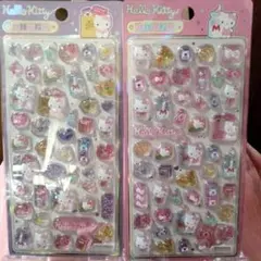 ハローキティ　3Dステッカー　2枚セット 【海外正規品・ライセンス商品】