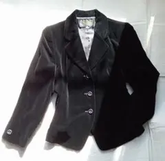 【月末セール】レリアン 黒ベロア テーラードジャケット L クリーニング済