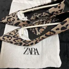 ZARA レオパード柄 ポインテッドトゥ パンプス