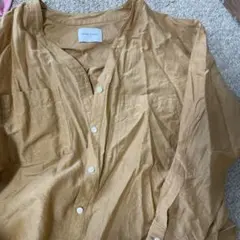 コットンリネンシャツ マスタードのサムネイル