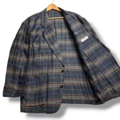 LANVIN ランバン テーラードジャケット 春夏 リネン チェック L～XLのサムネイル