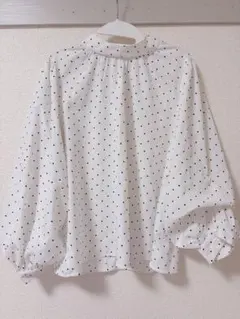 【11/21削除】Hudson honey ドット柄シャツ Mサイズ