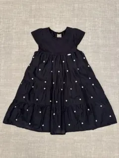 プティマイン ティアードワンピース ハート柄 100cm