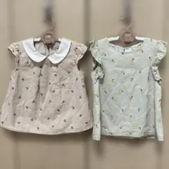 プティマイン♡美品刺繍ブラウス110サイズ