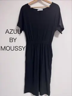 美品 AZULBY MOUSSY アズールマウジー 半袖ワンピース サイズS 黒のサムネイル