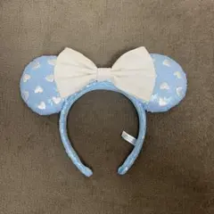 水色 ハート模様 カチューシャ