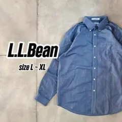 L.L.Bean ボタンダウンシャツ ブルー メンズ 古着 ヴィンテージ