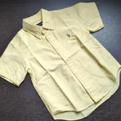 RALPH LAUREN 半袖シャツ ボタンダウン フォーマル イエロー 90