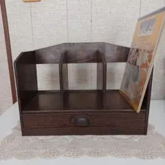 アンティーク　本立て　ブックスタンド　昭和レトロ　古家具　古道具　蚤の市