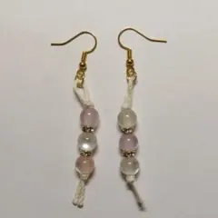 ビーズピアス(3連)⑥