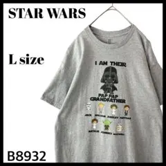 海外古着 スターウォーズ キャラクター Tシャツ グレー メンズ Lのサムネイル