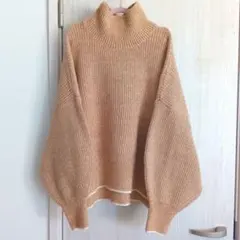 Ｈ&M タートルネック オーバーサイズ ニット ボリュームスリーブ ゆったり