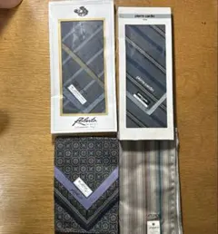 紳士物ハンカチ４枚セット　ピエールカルダン、ウンガロ　他