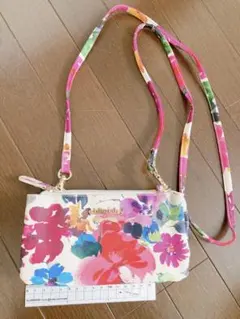 花柄 ピンク スマホショルダーバッグ ウォレット　財布
