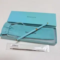 美品 ティファニー ボールペン ブルー ラッカー パース ペン ツイスト式のサムネイル