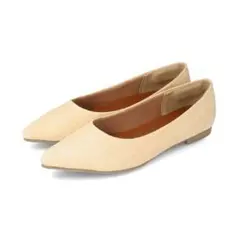 メヌエ　エアスイート ポインテッドトゥフラットパンプス ラタン風