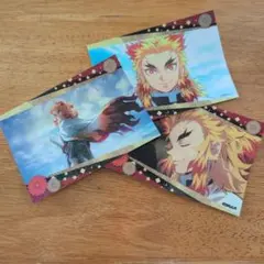 レア1枚入　鬼滅の刃カルパス　煉獄杏寿郎BIGシール　3枚目セット