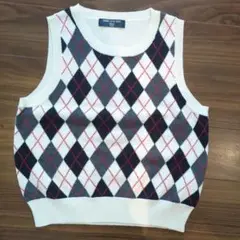COMME CA DU MODE ☆アーガイル ベスト 120cm