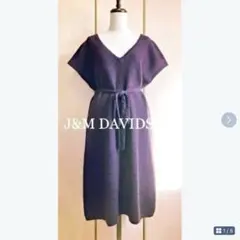 J&M DAVIDSON ベルテッド ウールニットワンピース XSのサムネイル