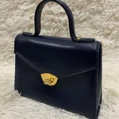 エマニュエルウンガロ　ハンドバッグ　ネイビー×ゴールド　レザーのサムネイル