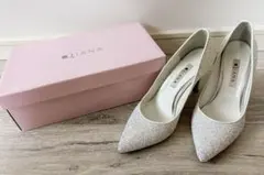 DIANA ダイアナ グリッターパンプス ブライダルシューズ 結婚式 23cm