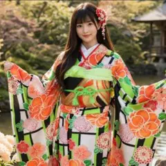新品 洗える振袖 完全フルセット 24点 成人式 結婚式 前撮り 白 赤 黄 